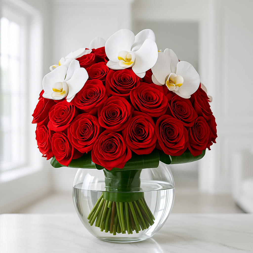 Aniversario - Pasión y Pureza (36 Rosas)