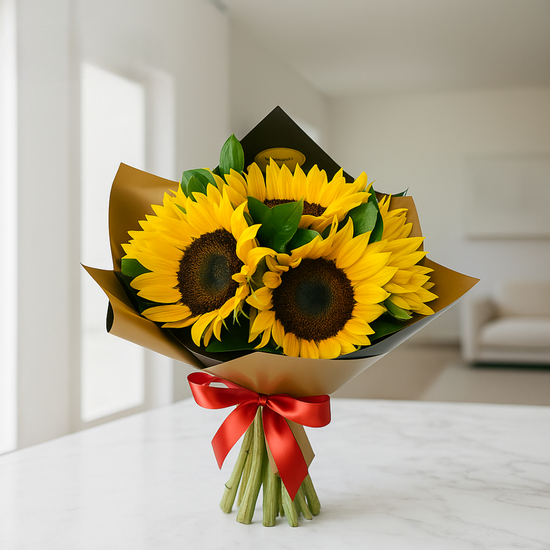 Bouquet - Ramo Sol Radiante: Girasoles de la Felicidad