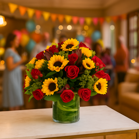 Cumpleaños - Red Sunshine en Cristal