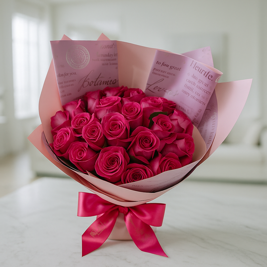 Aniversario - Ramos de 24 Rosas – Escoge tu color favorito