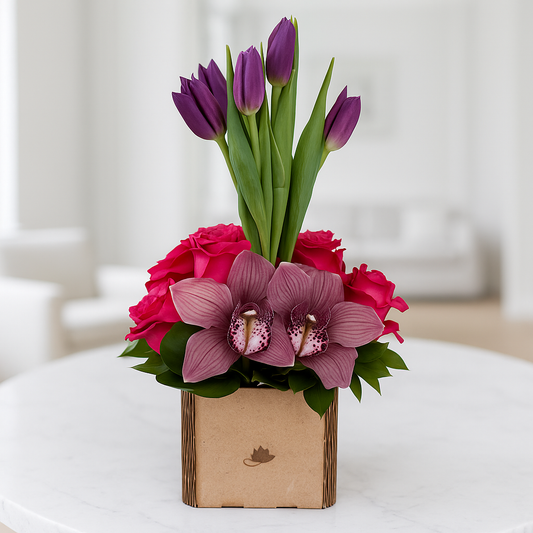 Cumpleaños - Tulipanes y Orquídeas