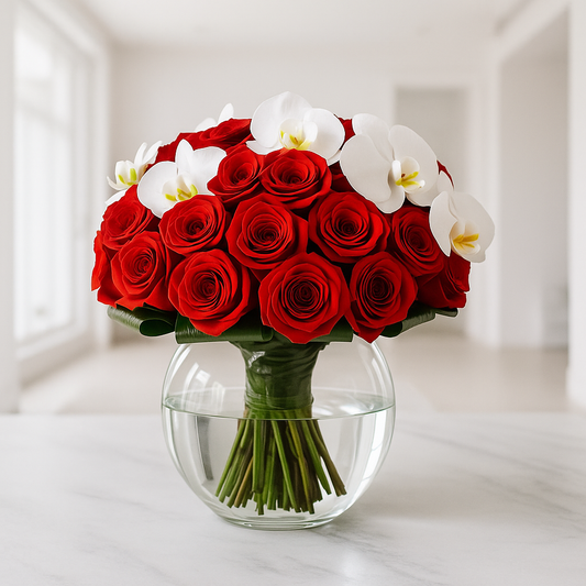 Aniversario - Pasión y Pureza (24 Rosas)